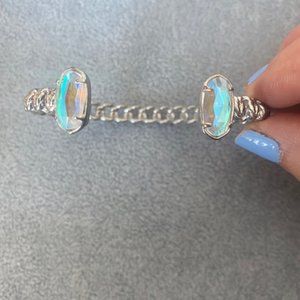 Kendra Scott Silver Cuff Bracelet with Dichroic